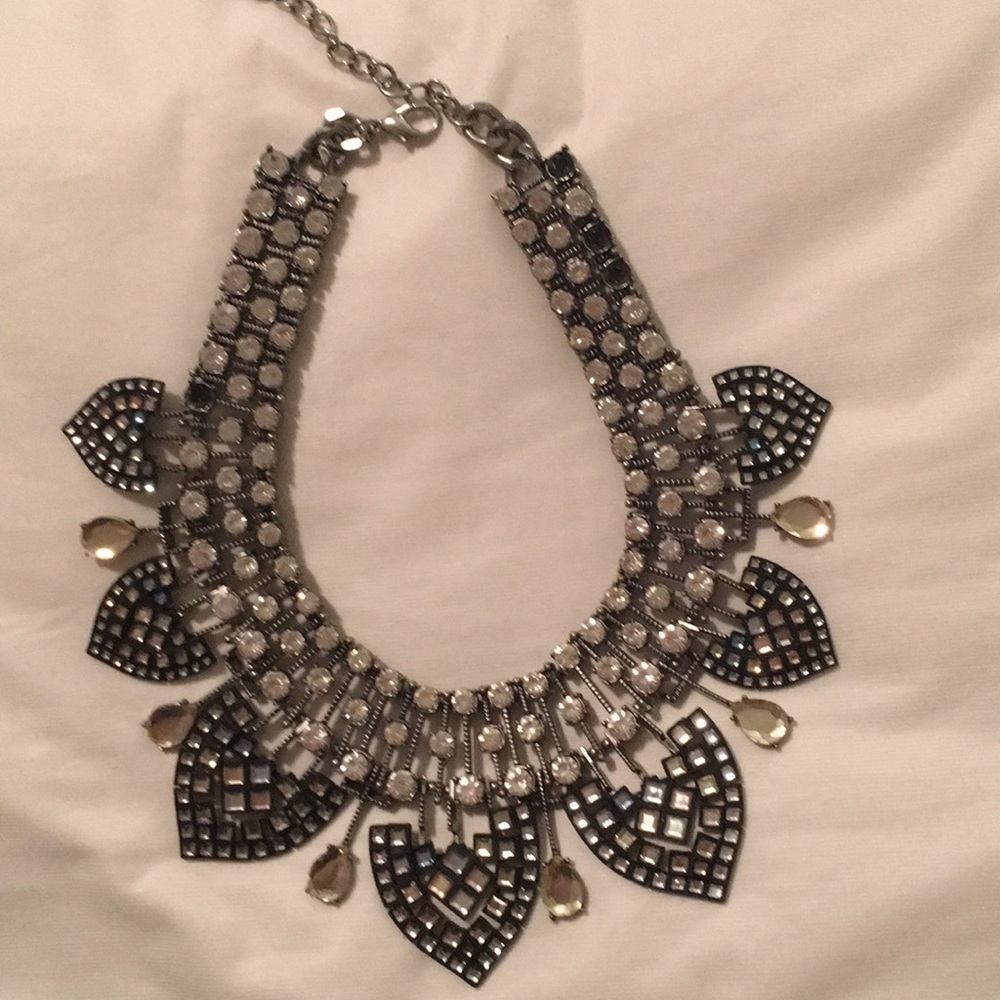 Zara rhinestone collar necklace